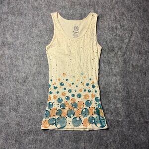 Element Ribbed Tank Top M Cream Made USA Y2K Surf Skate